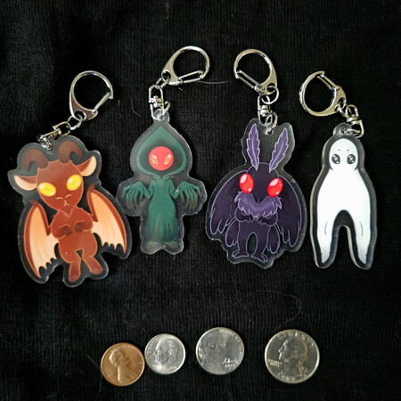 Cryptids: Jersey Devil, Flatwoods Monster, Mothman, Fresno Nightcrawler